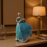 Flower Fairy Figurine Whimsical Fairy Statue Textured Dress Design