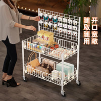 Outdoor Vendor Cart Display Rack for Toys, Bags, Accessories, and Blind Boxes