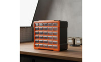 Organizer Cabinet Clear Drawers Box Wall-Mountable Screw Organizer Cabinet for DIY Hobbyists, Repair Workers, Workshop, Office