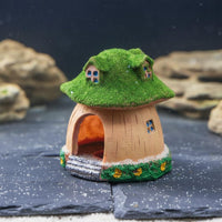 Toadstool House Ornament Provides Shelter Aquarium Toadstool Hut for Terrarium