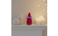 Independence Day Cone Tree Handmade Independence Day Tabletop Decor Rustic Wood Base Yarn Wrapped Cone Decoration for Tiered Tray, Mantel, Shelf