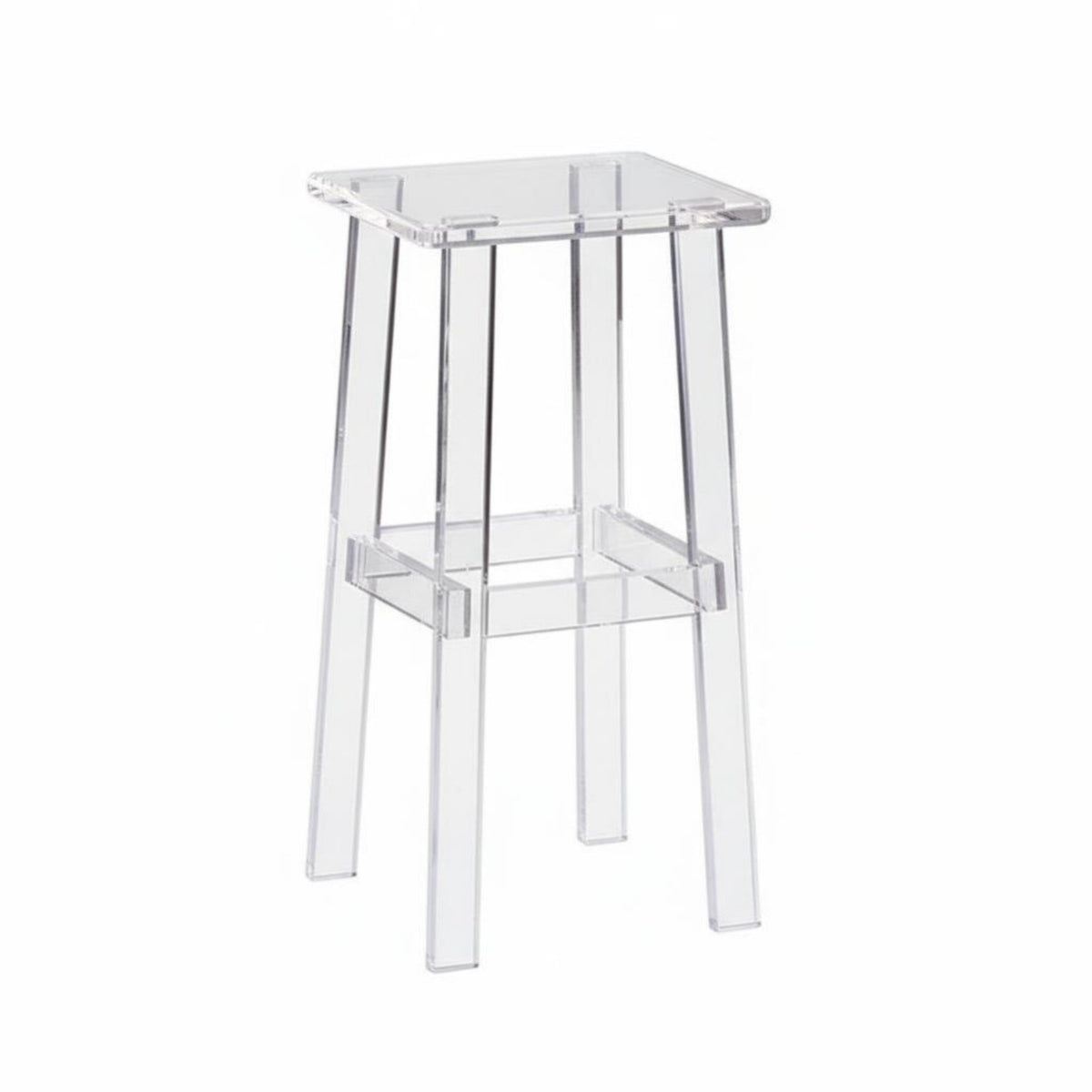 Clear Acrylic Stool Minimalist Design Transparent Stool Easy to Clean