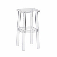 Clear Acrylic Stool Minimalist Design Transparent Stool Easy to Clean