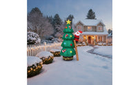 Inflate Inflatable Christmas Tree with Santa Giant Inflatable Christmas Tree Built-in Fan Outdoor Decoration Quick Inflation for Homeowners, Families, Yard, Lawn, Garden, Porch