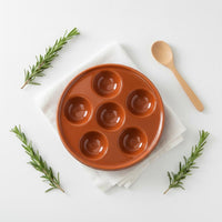 Ceramic Dish Even Heat Distribution Escargot Baking Plate Escargot Plate Easy to Clean Baking Dish Sleek Glaze