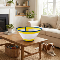 Soft Cone for Cats with Clear and Textile Trim, Adjustable Cat Cone Prevents Licking and Biting After Surgery, For Dogs and Cats