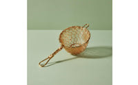 Hand-Woven Copper Tea Strainer Handmade Loose Leaf Tea Strainer Elegant Design Kitchen Utensil