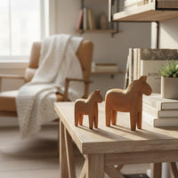 Dala Horse Statue Handmade House Decoration Retro Design for Living Room