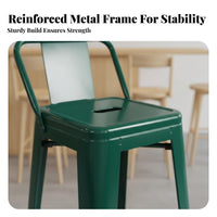 Upholstered Highspine Bar Stool rustic design Counter Chair With supportrest Built-in Footrest for Homeowners, Cafe, Dining Area