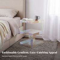 Iridescent Acrylic Table Rainbow Color Household Furnishing Minimalist