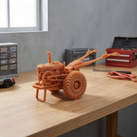 Detailed Unpainted Tractor Model Exposed Engine Resin Tractor Display Piece for Collectors