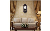 Pendulum Wall Clock Wood-Look Wall Clock with Pendulum Farmhouse for Home Office