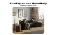Curved Sectional Sofa Italian aesthetic Curved sectional Sofa Retro-Inspired Lounge Seating for Business Owners, Families, salon, Office, Living Room