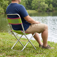 Portable Folding Fishing Stool Outdoor Camping Chair with Backrest