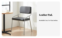 Curved supportrest Metal Chair utilitarian design Armless Side Chair Modern Design