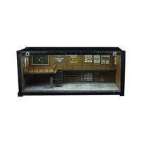 1:64 Scale Container Repair Shop Scene Model Parking Lot Toy Car Garage with Lights