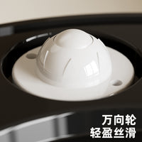 高脚垃圾桶大号大容量家用高级感轻奢免弯腰带轮可移动垃圾桶带盖