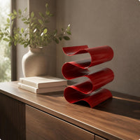 S-Shaped Wine Rack Sculptural Display Stand Space Saving