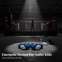 Long-Lasting Kids' Boxing Gloves Secure Wrist Support Kids Boxing Gloves Shock Absorbing Graffiti Sparring Mitts High-Density Foam for Beginners, Toddlers, Training, Muay Thai