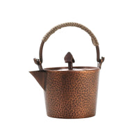 Hammered Copper Kettle Artisanal Finish Short Pour Spout Secure Metal Handle Stylish Silhouette Antique Appeal Suitable for Tea Ceremony Tea Lovers Tea Room Living Room Decor