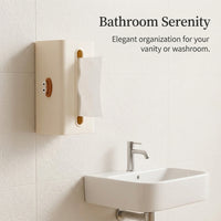 Paper Dispenser and Wall Mount Holder for Bathroom Tissue, Rectangular Washroom or Countertop Storage, Towel for Kitchen