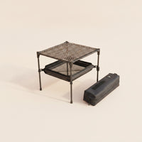 Compact Camping Table with Mesh Layer Quick Setup Foldable Camping Table Long-Lasting Furniture Stable for Campers, Hikers, Picnics