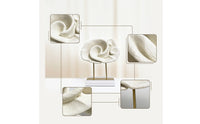 Cloud Sculpture on Stand Textured Cloud Statue with Metal Base Abstract