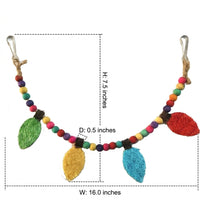 Loofah Bird Toy and Linear Strand Parrot Toy, Foraging Bird Cage Toy for African Grey, Hanging Parrot Training Toy for Small Medium Pet