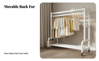 Large Capacity Freestanding Garment Rack with Shelves Stable Design Garment Rack with Shelf Heavy-Duty Freestanding Clothes Hanger Stand Easy Assembly for Students, Homeowners, Bedroom, Dorm Room, Apartment, Entryway