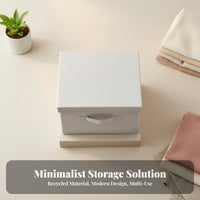 Collapsible Textile Box Portable Textile Storage Bin with Lid Multi-Purpose