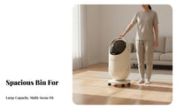 Wheeled Trash Can with Lid Large Capacity Wheeled Trash Bin Rolling Garbage Can Silent Caster Wheels Tall Rolling Waste Bin