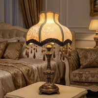 Jacquard Lamp Shade Traditional Lamp Shade with Tassels Decorative