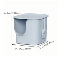 Semi-Enclosed Litter Box Spacious Pet Supply Open for Home