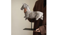 Horse Sculpture with Stand Textured Abstract Horse Statue for Desk, Minimalists