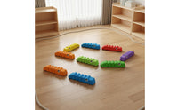 Develops Coordination Stepping Stones Fun and Engaging Stepping Stones Playset Sturdy Construction Rainbow Balance Blocks Parent-Child Interaction for Preschoolers, Toddlers, Kindergarten, Daycare, Home