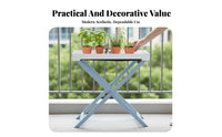 Folding Multi-Tier Flower Holder Freestanding Plant Stand Space-Saving for Patio