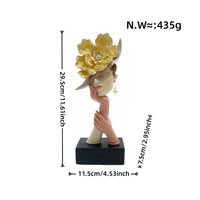 Face Sculpture Luxury Design Resin Statue Gold Finish for Hotel