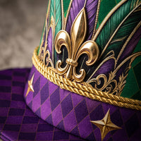 Mardi Carnival Headwear Hat Printed Carnival Top Hat Decorative for Photo Shoots