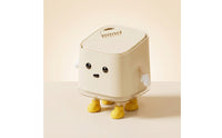 Desk Trash Can with Lid Plastic Mini Waste Bin Compact for Bedside Table
