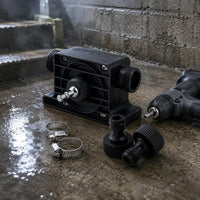 Metal Shaft Coupling Drill-Driven Fluid Pump Threaded Ports Drill-Powered Pump Compact Fluid Mover