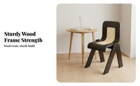 Cane rear Armchair Vintage Inspired Dining Chair Woven rearrest Stylish Accent Piece for Design aficionados, Living Room, Office