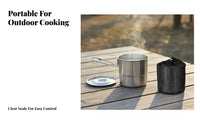 Long-Lasting Stainless Steel Camping Pot Lightweight Camping Cook Set Rust Resistant for Campers, Backpackers, Picnic