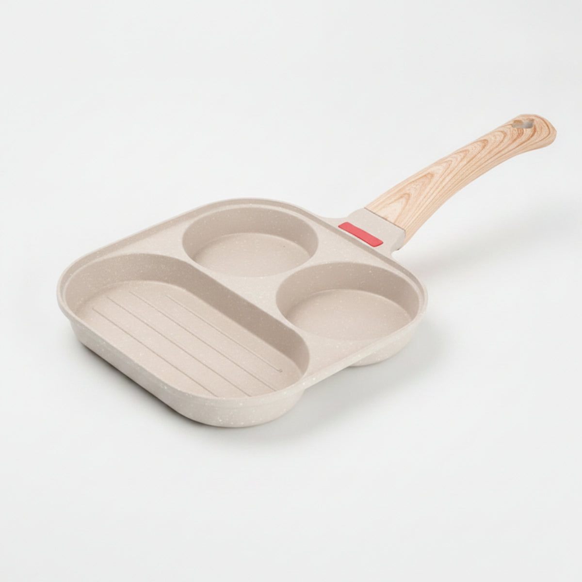 Nonstick Pan with Four Sections Divided Breakfast Pan Multi-Section Skillet 4-Cup for Singles, Students, Small Kitchens, Dorm Rooms