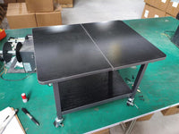 2-Tier Rolling Printer Stand with Wheels, Mobile Storage Cart