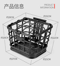现货批发电动自行车塑料车筐收纳筐超大容量车篮子电瓶车菜篮车篓