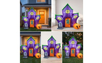 Inflatable Haunted House Halloween Haunted House Inflatable Yard Decoration Spooky Outdoor for Lawn