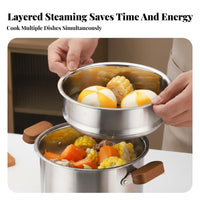 Stainless Steel Deep Frying Cookware Grade Deep Fryer Pot with Basket Multipurpose Small Battered Fryer with Basket for Home Cooks