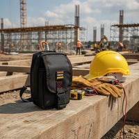 Quick-Attach Waist Bag with Side Pocket Compact Belt Pouch Zippered Tool Pouch Long-Lasting for Technicians, Electricians, Handymen, Work, Repair Jobs, Outdoor