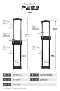 External Iron Inner Aluminum Trolley Handle for Luggage, Travel Trolley Case, Replacement
