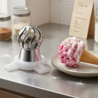 Ice Cream Shaping Cap Stainless Steel Soft Serve Nozzle Dessert Decoration